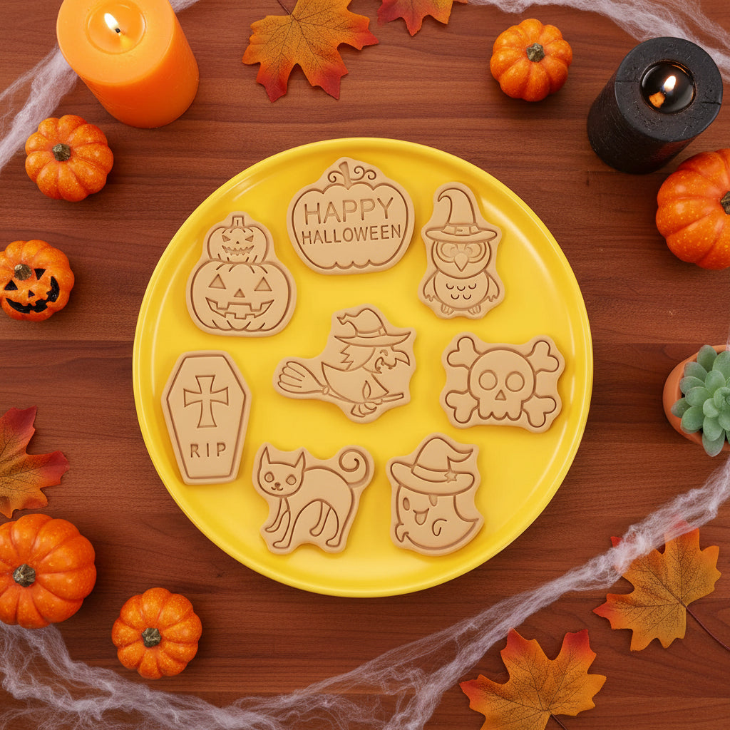 emporte piece halloween ensemble 8 motifs pour biscuit