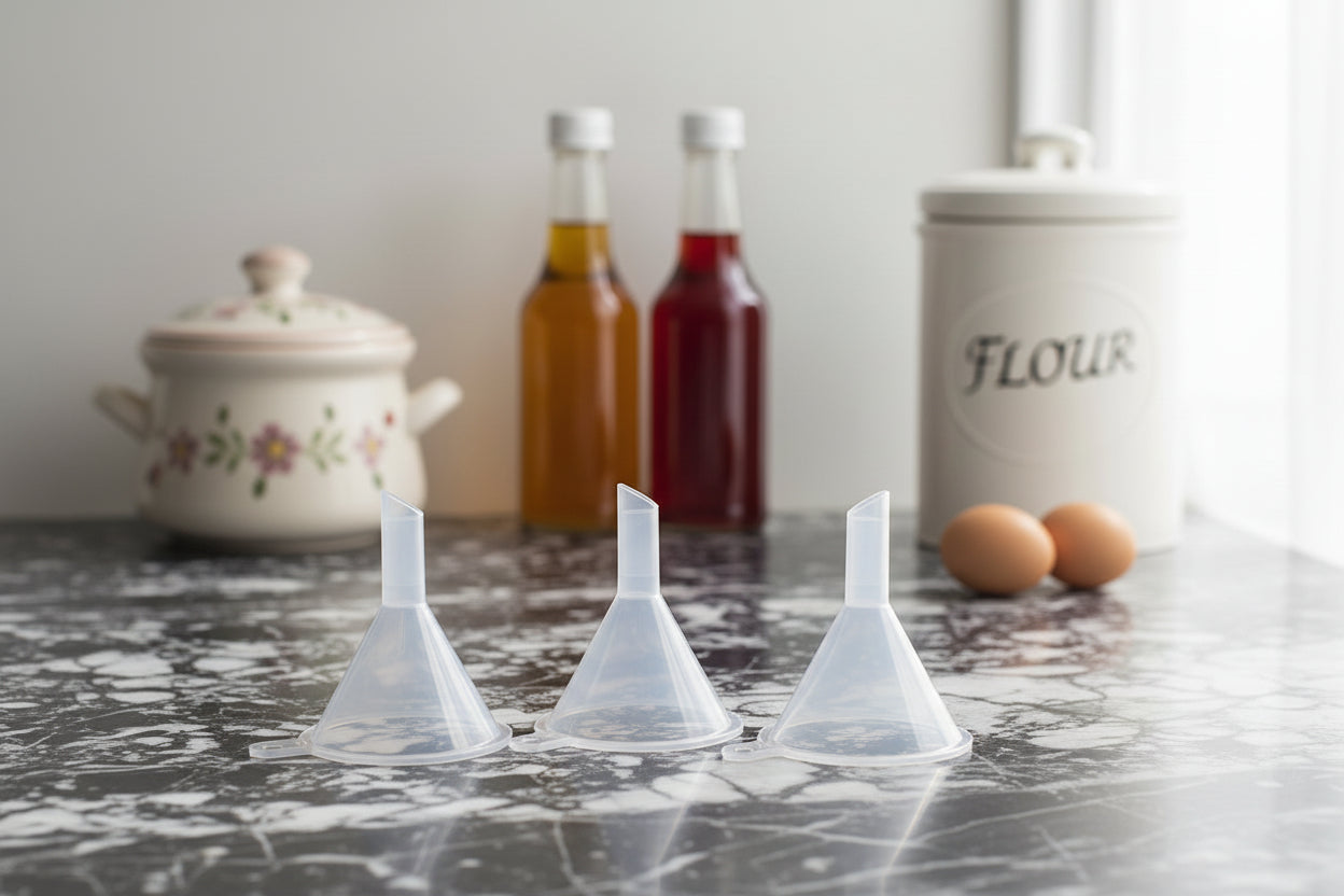 petit entonnoir de cuisine transparent