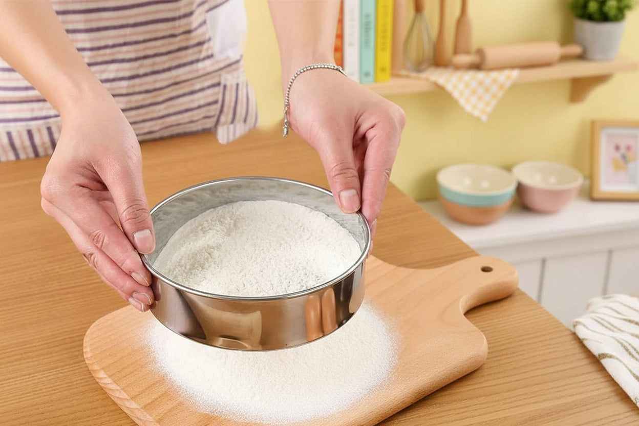 tamis rond a mailles fines pour farine