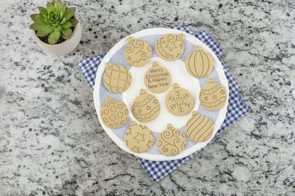 biscuits motifs boules de noel