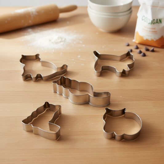 emporte piece chat en acier inox 5 motifs