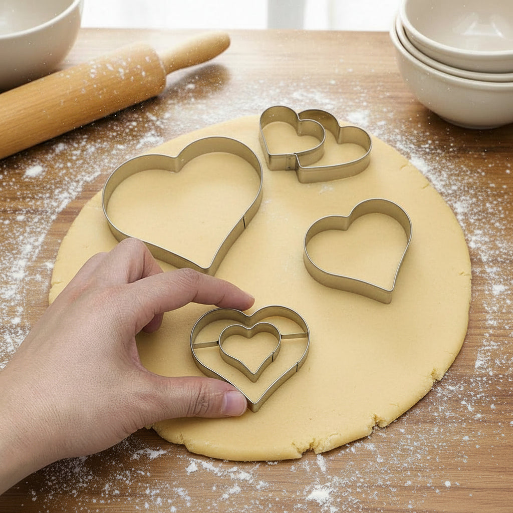 emporte piece coeur en acier pour biscuit et fondant