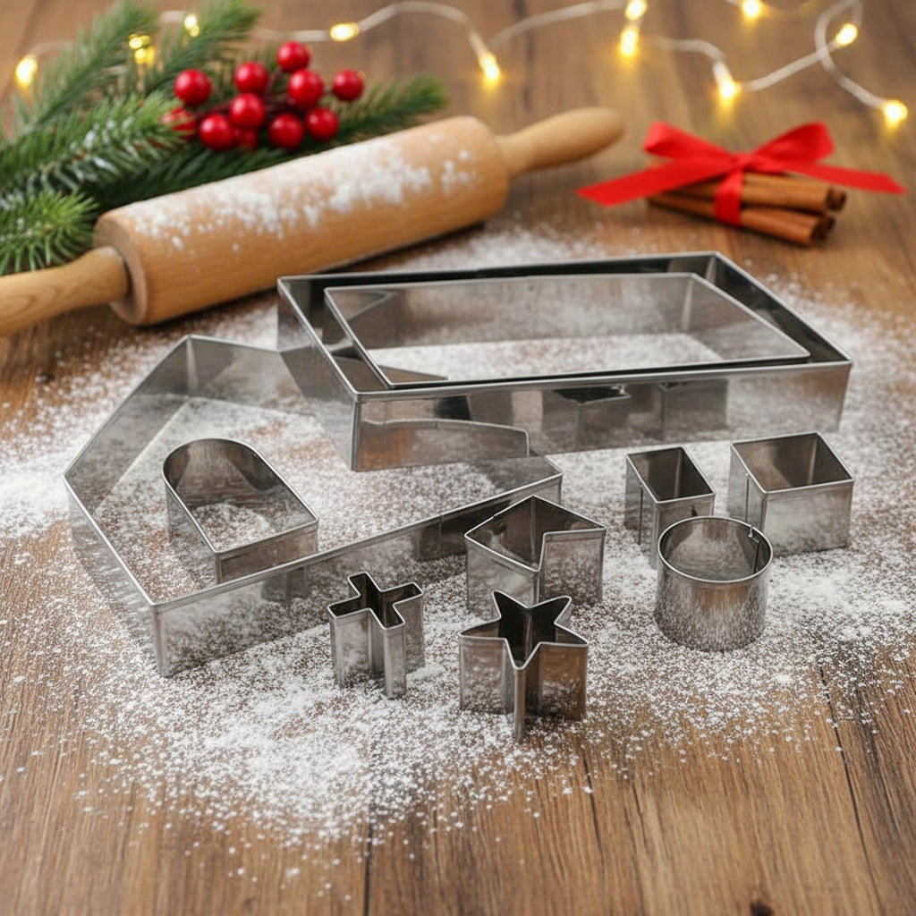 emporte piece en acier 10 piece pour maison en pain epice