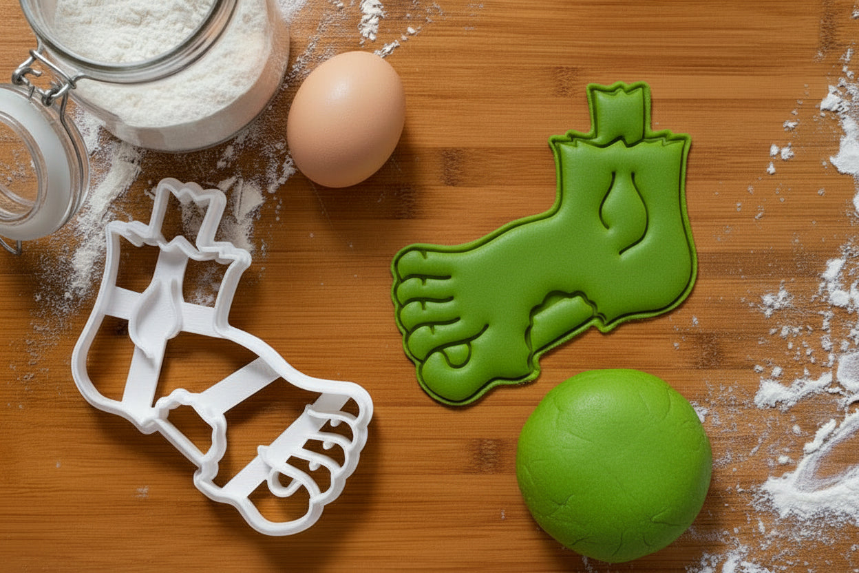 emporte piece halloween 3D fondant en pied de zombie avec colorant alimentaire