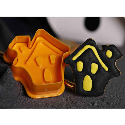 emporte piece halloween a piston motif maison hante