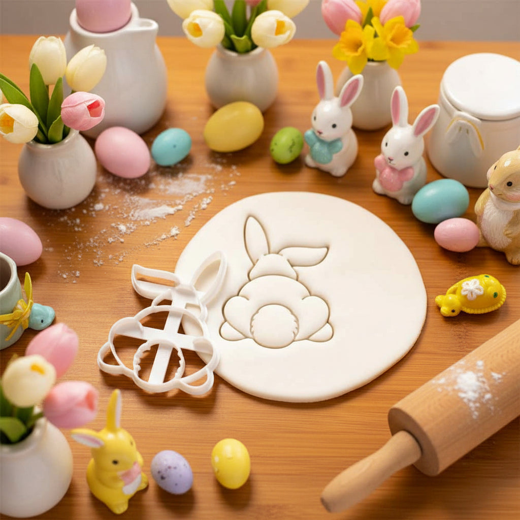 emporte piece motif lapin dos dans la pate 