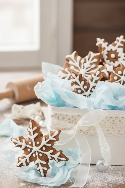 emporte piece noel biscuit motif flocon avec glacage a donner