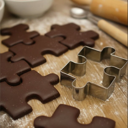 emporte piece puzzle fondant au chocolat
