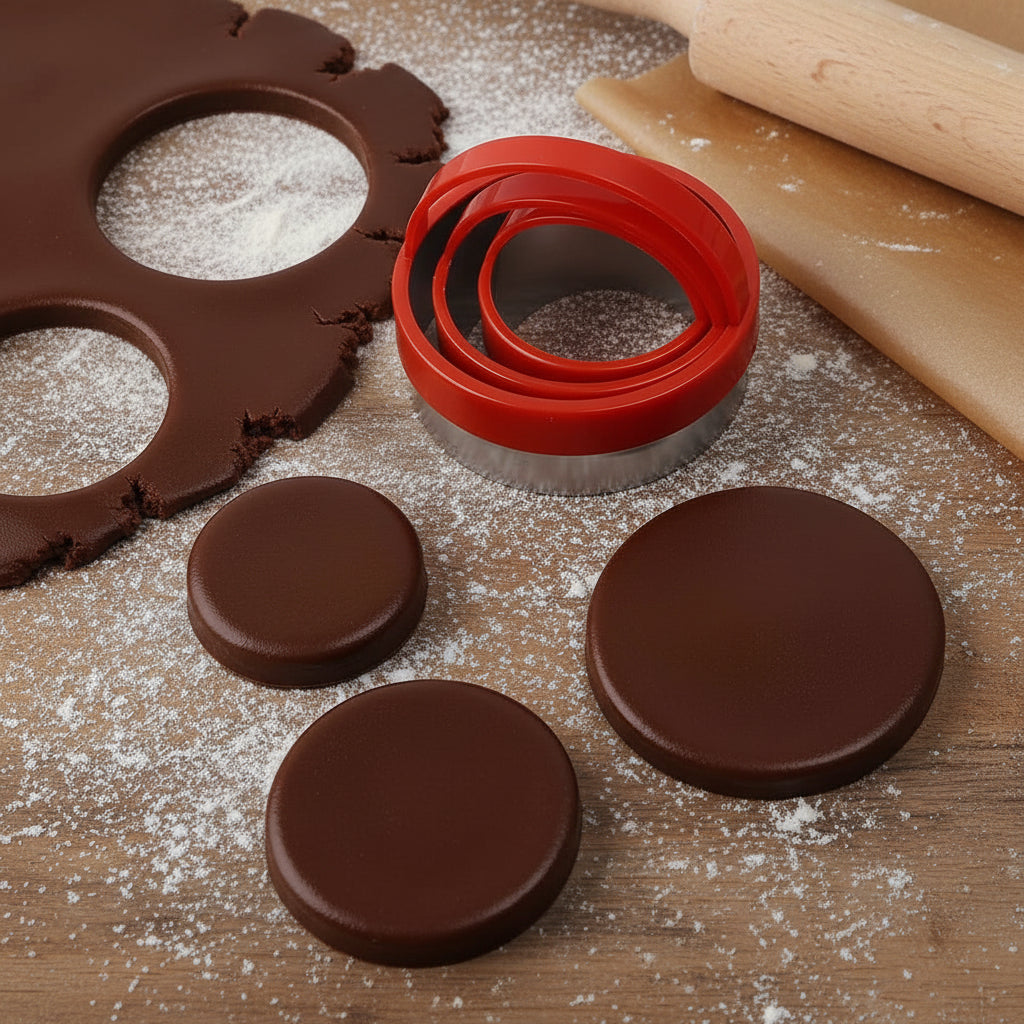 emporte piece rond 3 tailles pour fondant au chocolat