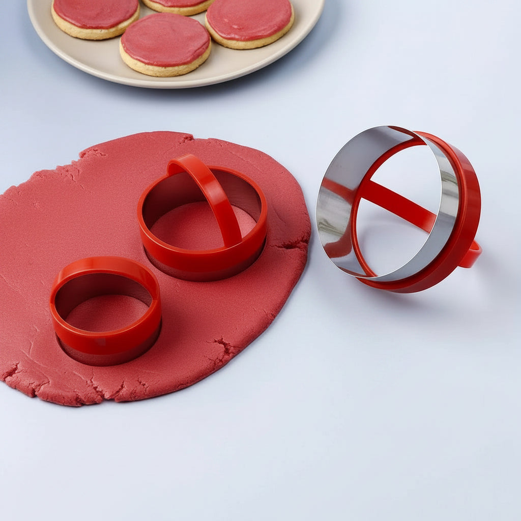 emporte piece rond 3 tailles pour fondant aux framboises