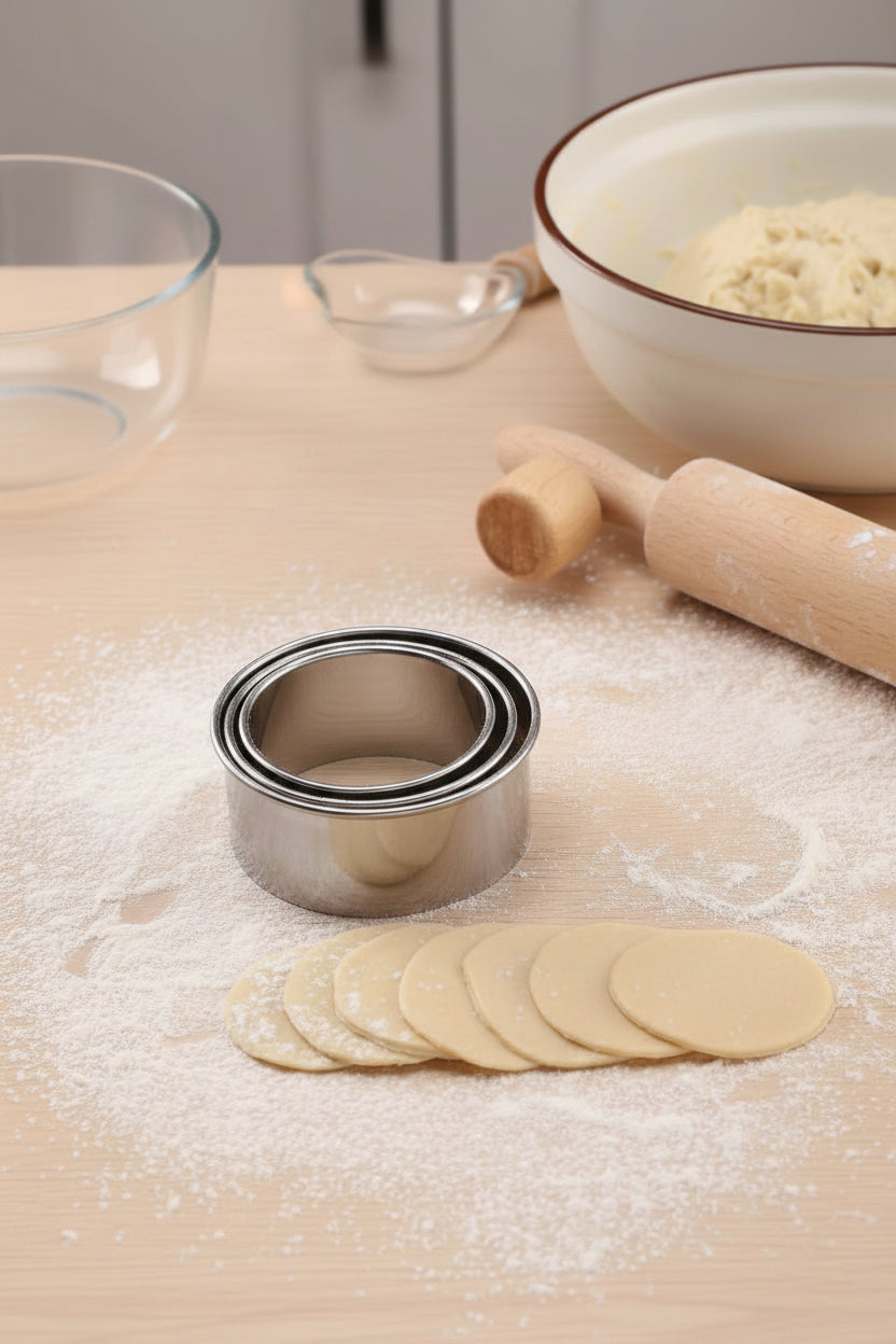 emporte piece rond bords lisse en acier pour patisserie et biscuit