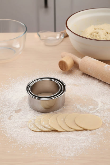 emporte piece rond bords lisse en acier pour patisserie et biscuit