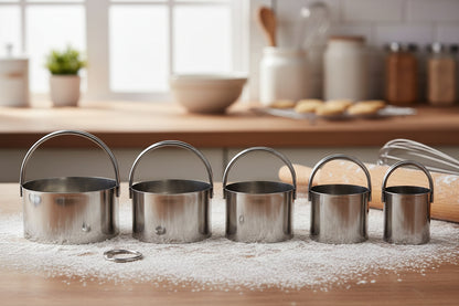 emporte piece rond en acier inox ensemble de 5