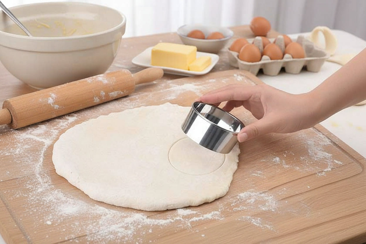 emporte piece rond en acier pour patisserie et biscuit