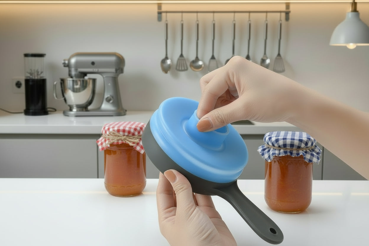 entoinnoir cuisine en silicone pliable pour confiture