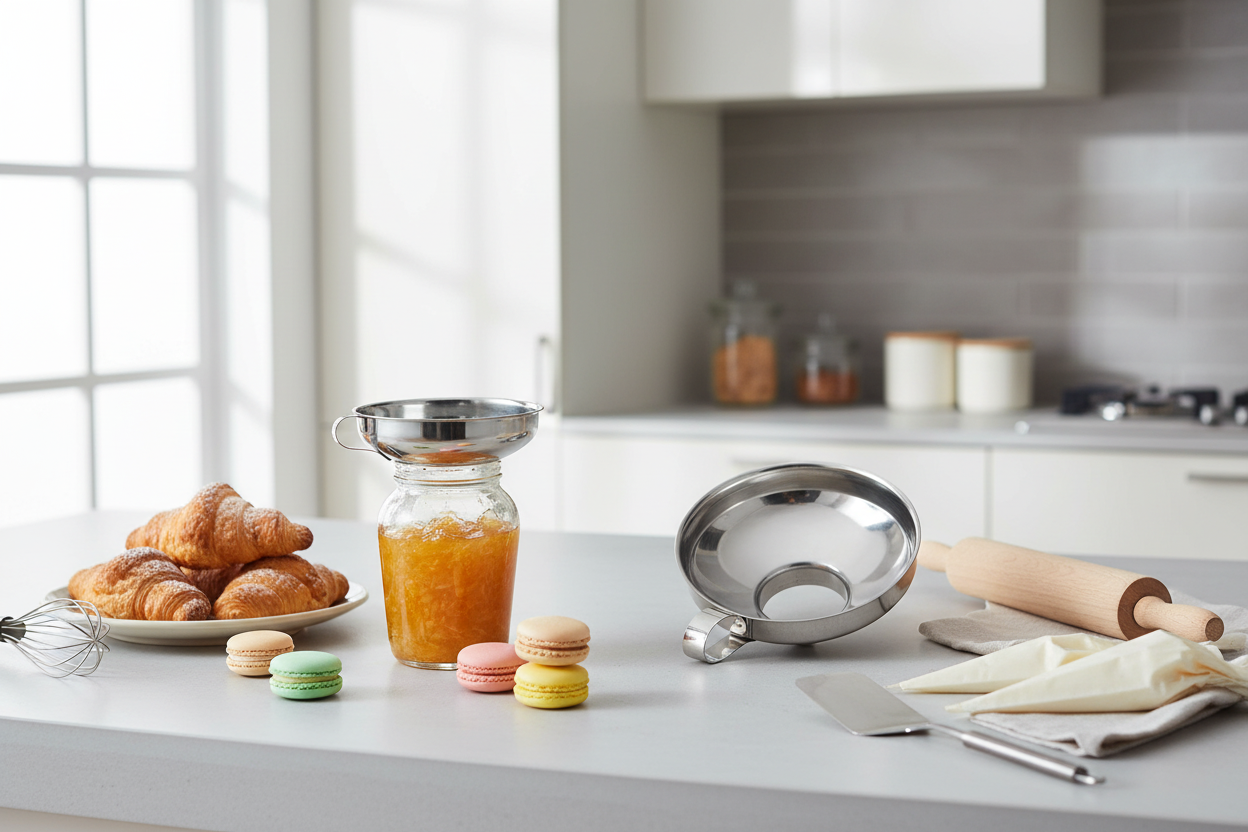 entonnoir en inox avec large ouverture polyvalent pour la cuisine
