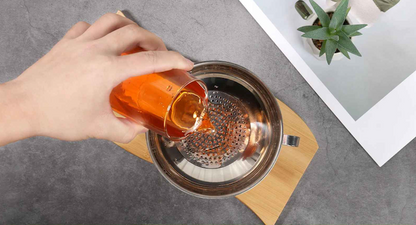 entonnoir avec filtre en acier inox pour cuisine
