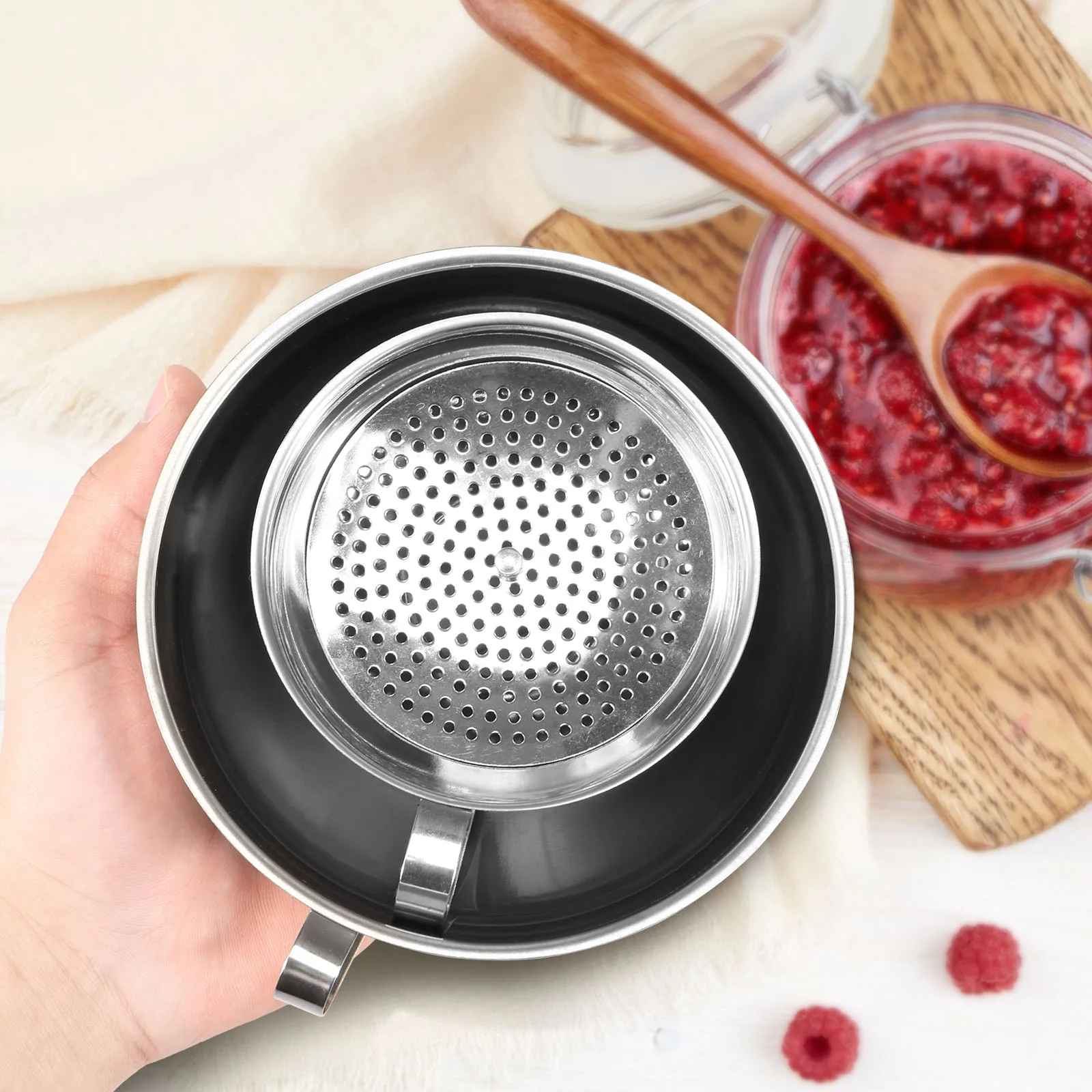 entonnoir avec filtre pour confiture et marmelade