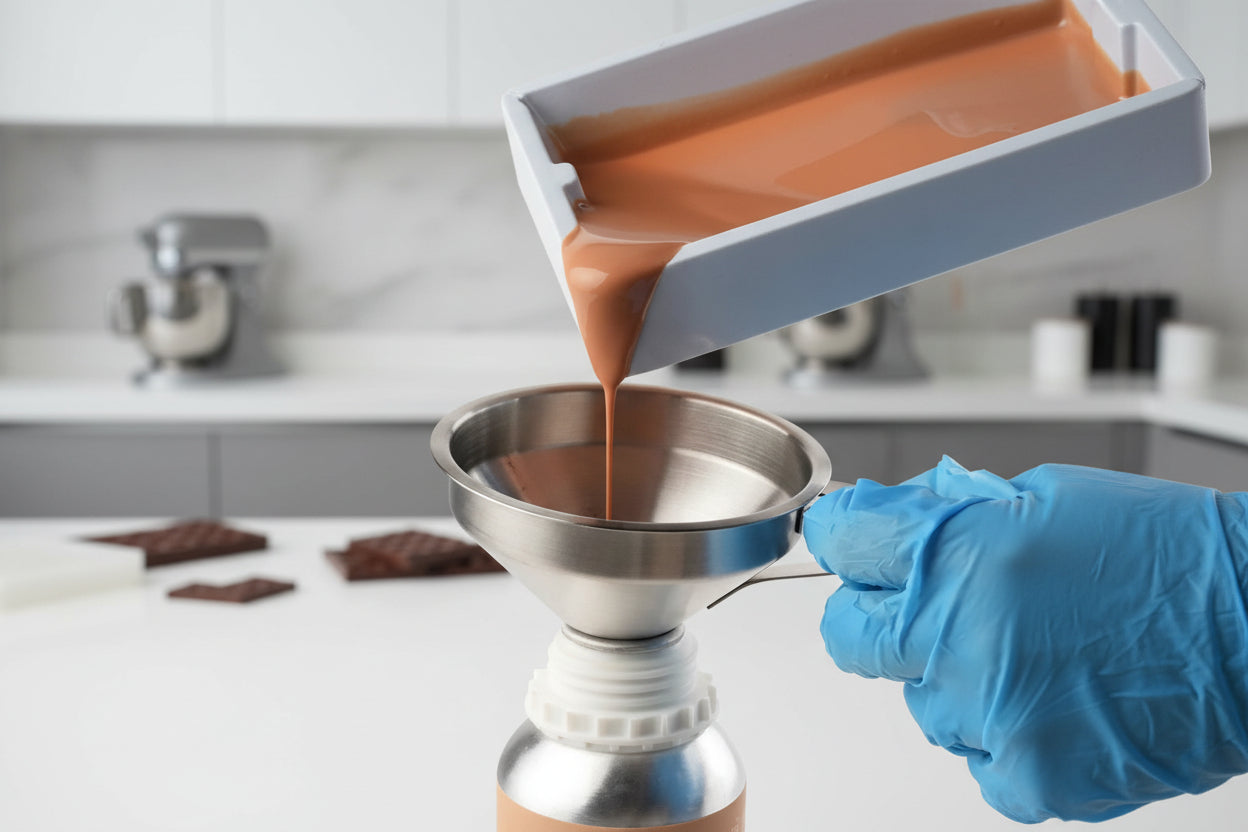 entonnoir avec filtre pour liquide épais