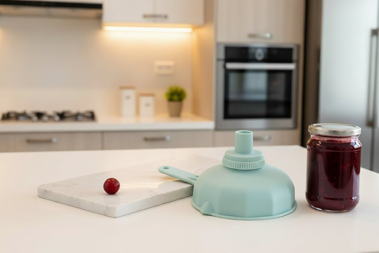 entonnoir en plastique avec embout large pour confiture