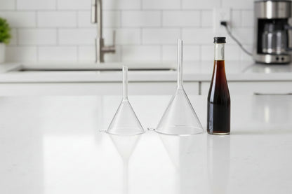 entonnoir en verre pour extrait de vanille