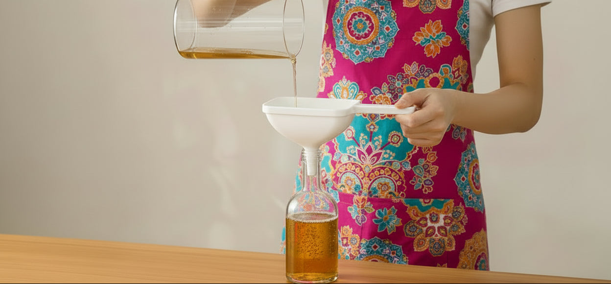 entonnoir large ouverture pour jus, sirop, coulis et autres