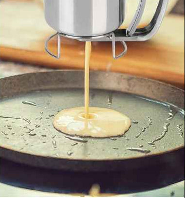 entonnoir piston en acier inox pour pancake