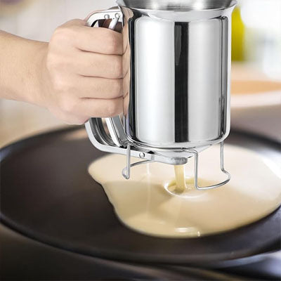 entonnoir piston en acier inoxydable pour pancake