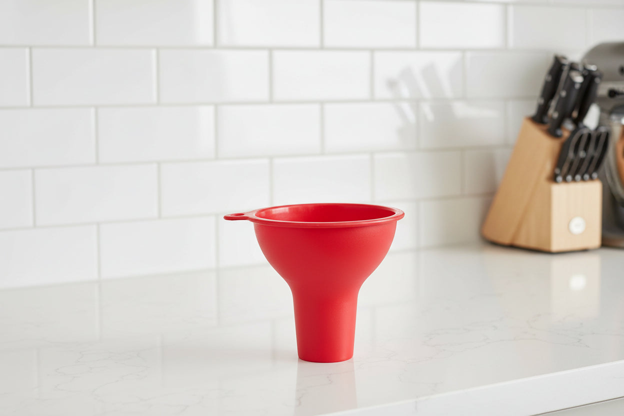 entonnoir silicone rouge