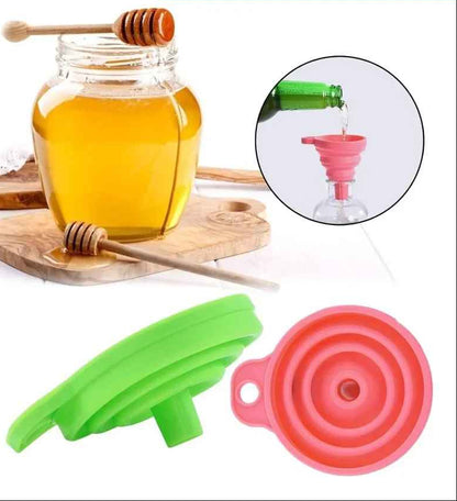 entonoir silicone pliable de couleur pour remplissage de bouteille
