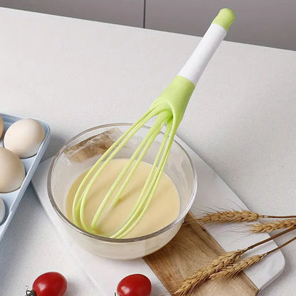 fouet vert 2en1 plastique cuisine melange crepes