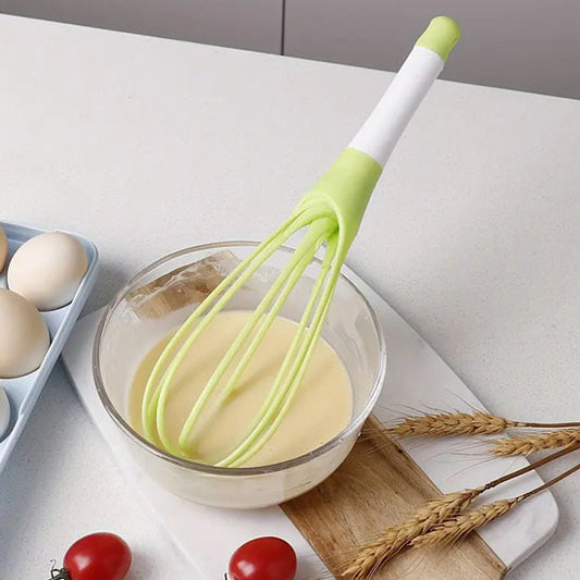 fouet vert 2en1 plastique cuisine melange crepes