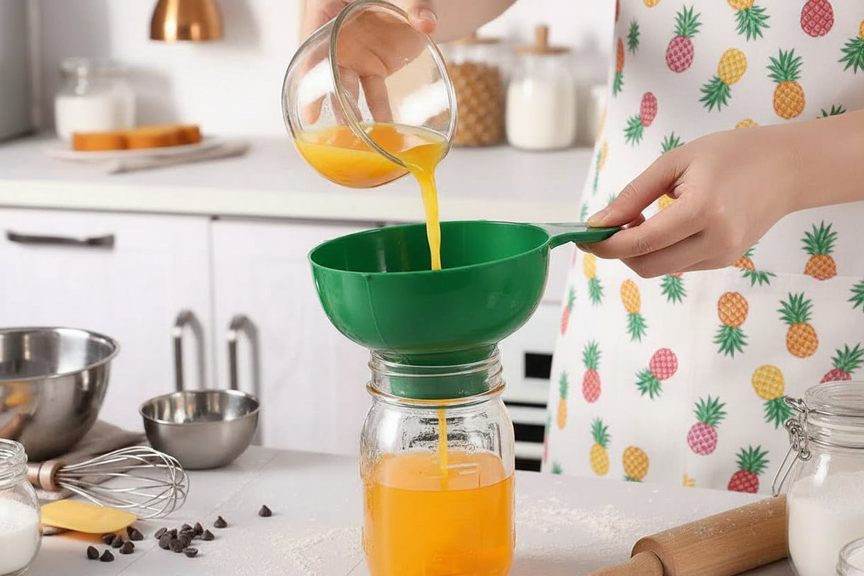 grand entonnoir en plastique pour extraction jus orange