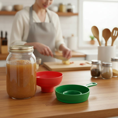 grand entonnoir en silicone pour compote de pommes