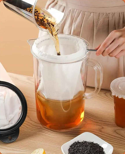 passoire en tissus sur support en métal pour filtrer et infuser