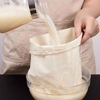 passoire en tissus réutilisable pour filtrer lait végétal