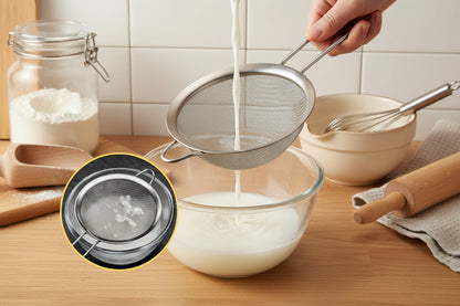 passoire inox pour filtrer et retenir grumeaux