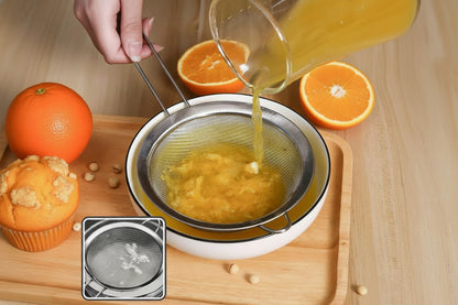 passoire inox pour filtrer pulpe de jus orange maison
