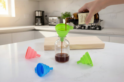 petit entonnoir silicone pliable couleur vert