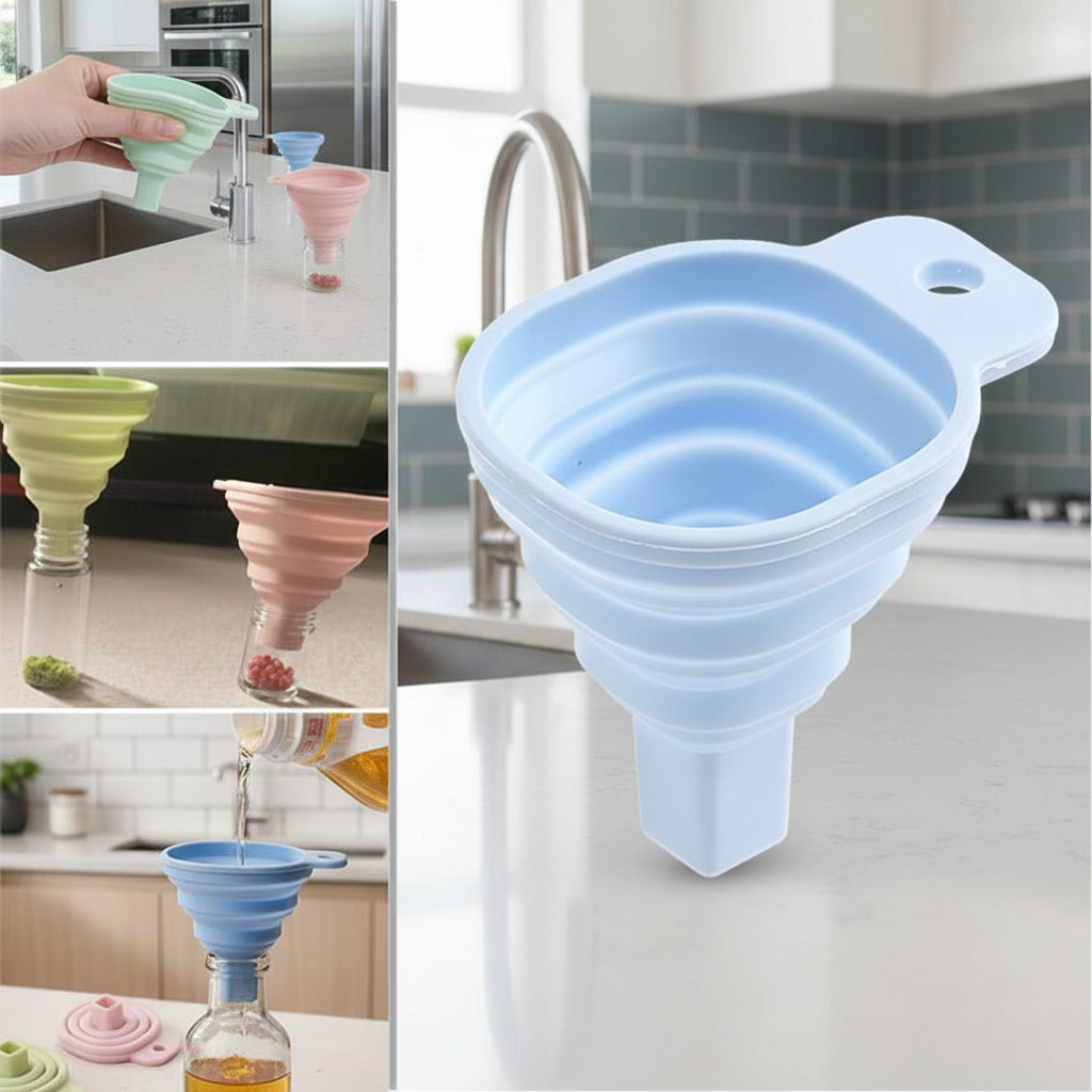 petit entonnoir silicone pliable multiusage