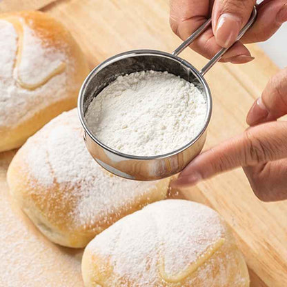 tamis compact en acier avec poigner pour patisseries