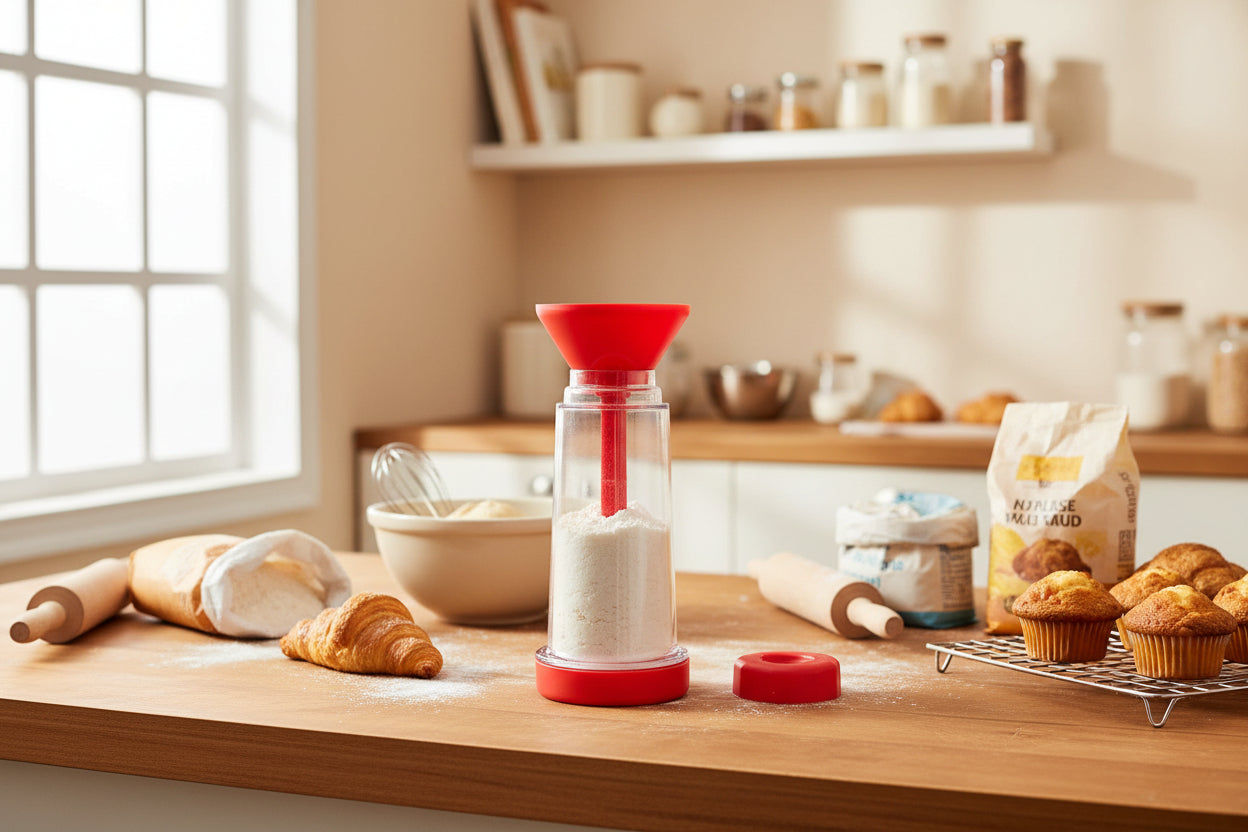 tamis pour cuisine a large capacité avec poignée rotative 